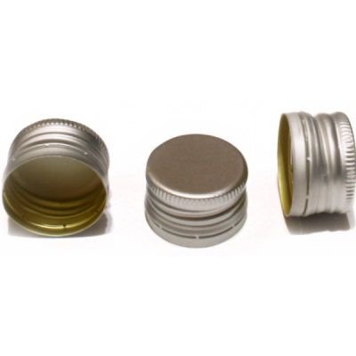 Колпачок алюминиевый 28х18 мм, с резьбой (серебристый)