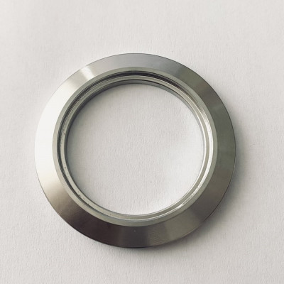 Штуцер кламповый 2 дюйма DN51 плоский с проточкой 