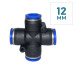 Соединитель цанговый 12 мм, Х-образный